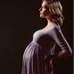 PinkBlush Lavender Maternity Sz S Maxi